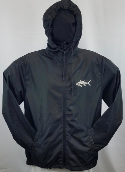 Black Water-Resistant Windbreaker  by High Seas